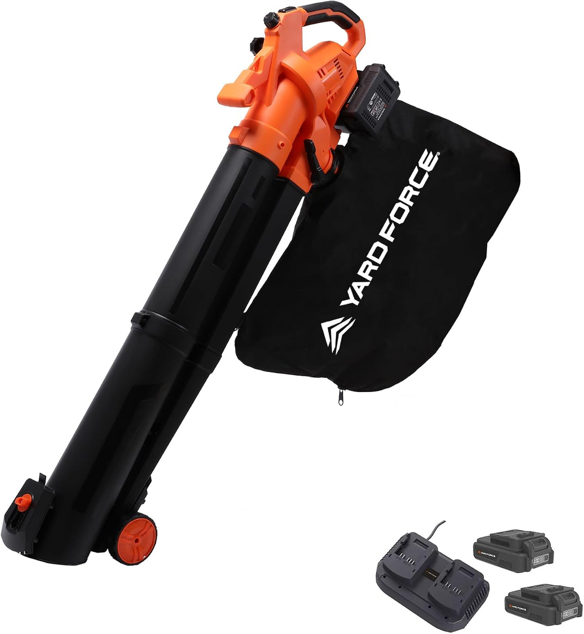 Souffleurs de feuilles Yard Force | 40 V, 45 L – 20 V | 4,0 Ah, Orange/Noir – LB C20C Souffleur à Feuilles et aspirateur sans Fil