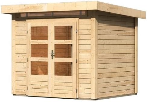 Abris de jardin Karibu – 4,98 m | 244x204 cm, Naturel – WoodFeeling Abri de Jardin Bois Massif Épicéa Nordique ² Kandern 2