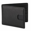 Portefeuille pliant 12 x 9.5 cm noir en matière synthétique à fentes pour cartes