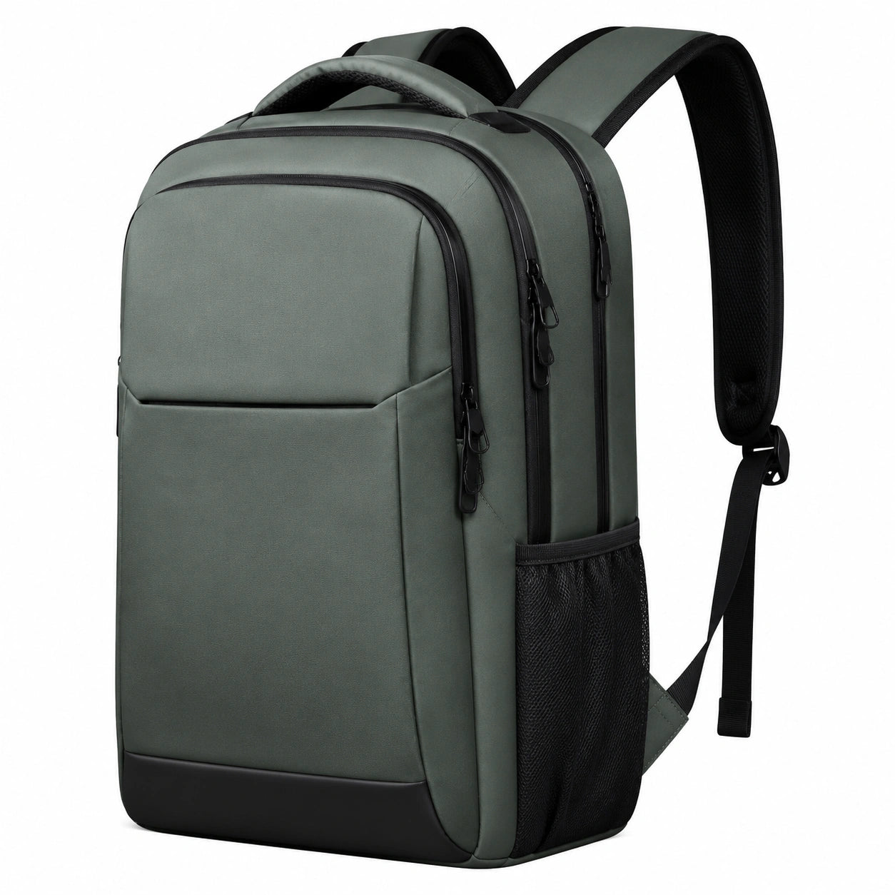 Sac à dos 45 x 30 x 15 cm en textile vert foncé pour ordinateur portable urbain à compartiments