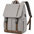 Sac à dos 30 x 15 x 40 cm en textile gris pour quotidien avec poches et bretelles réglables