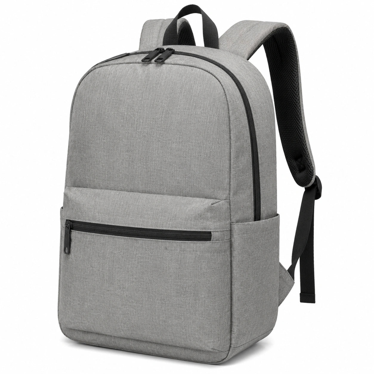 Sac à dos 30 x 15 x 42 cm en tissu gris pour usage quotidien style urbain à compartiments