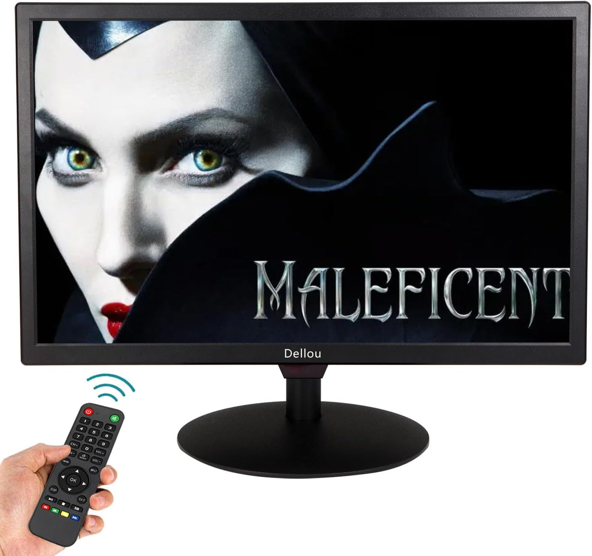 FENVY téléviseur, 22 Pouces – 1920 x 1080 | Noir, Caméra de sécurité TV LCD – écran LCD Multifonction HDMI | Terminal d'entrée USB