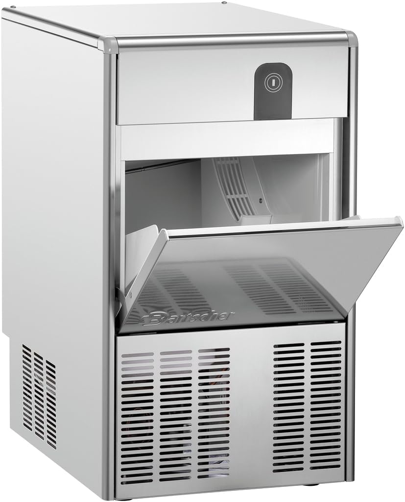 Électroménager spécialisé Bartscher – 25 kg | Argent, Machine à Glaçon Professionnelle Q26- / 24h