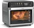 friteuse à air chaud KLARSTEIN | air fryer, 34 L – 2200 W | Noir/Argent, AirGlaze Friteuse Sans Huile – 19 Programmes | Rôtisserie