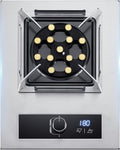 Tables de cuisson BZJPRFC – 5,2 KW | argent, Cuisinière À Gaz Portable 1 Brûleur – Minuterie Feu Élevé De 13 Cavités