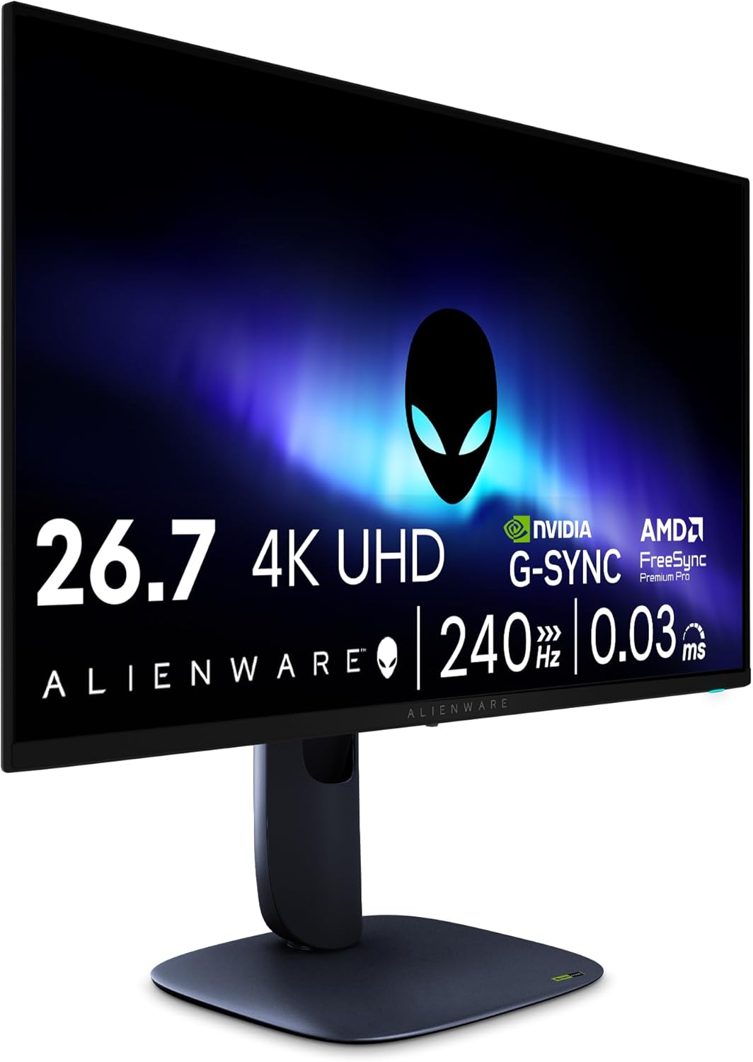 Écrans PC, 3840x2160 – Noir | Alienware 27 Écran PC Gaming AW2725Q, 4K UHD ( ) – Compatible NVIDIA G Sync | AMD FreeSync Pro