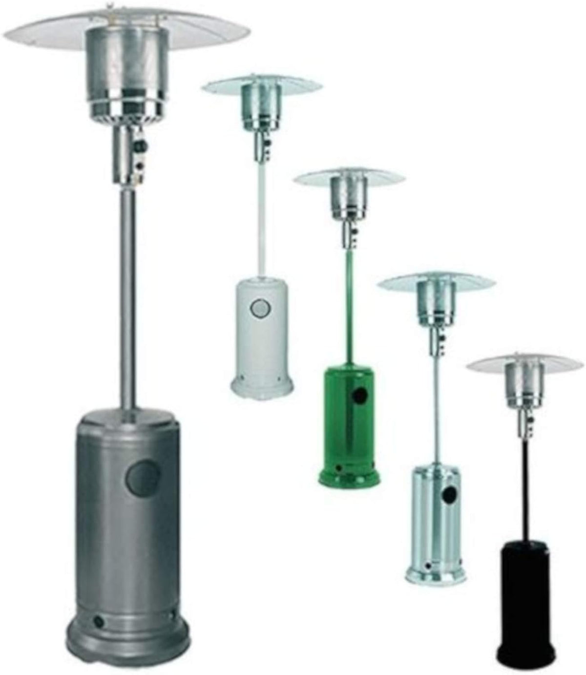Kasart Appareils de chauffage extérieur, 13 KW – Argent/Blanc/Vert/Chrome/Noir