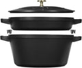 STAUB Cocottes, Noir – La Cocotte Lot de 2 casseroles rondes en fonte e