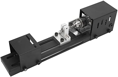 Fockety Tours, 50 mm – Noir/Argent | Mini-Tour, Tour à Bois réglable à 7 Vitesses – 8000 par Minute | Artisanat
