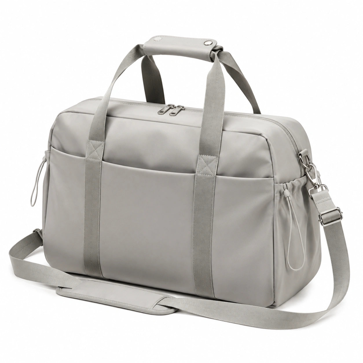 Sac de voyage 48 x 25 x 30 cm gris en textile synthétique à bandoulière