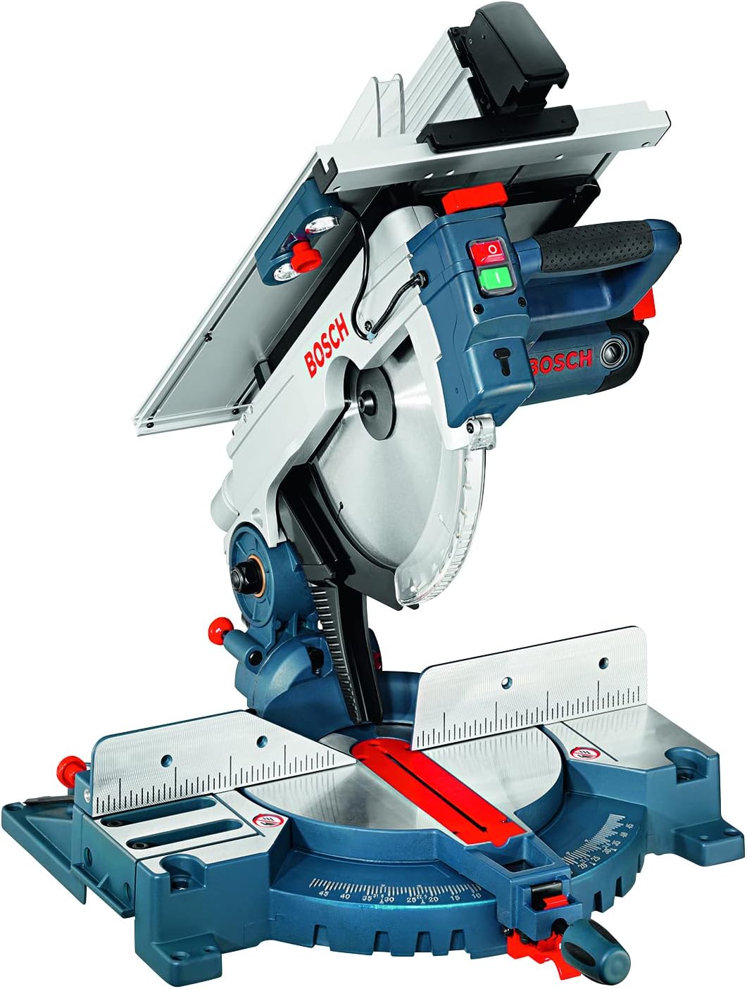 scie circulaire Bosch Professional | 305 mm, Bleu/Gris/Noir/Rouge – Scie à onglets à table GTM 12 JL (Ø de la lame de la scie