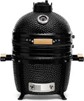 barbecue à charbon Kamado BONO – 40 cm | Noir