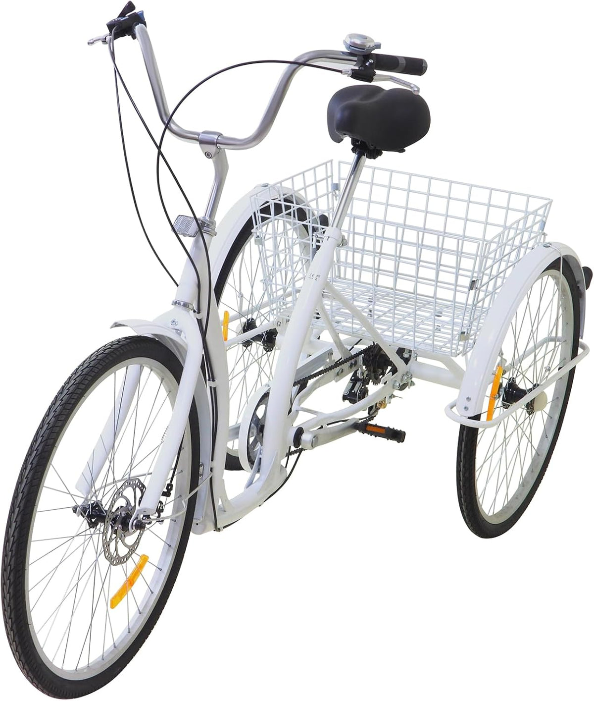 Qussse Vélos de ville, 190 x 75 x 120 cm – acier à haute teneur en carbone | caoutchouc, aluminium – PU | PC, noir/blanc