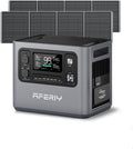 groupe électrogène AFERIY – 2800 W | 2048 Wh, 2x200 – Gris/Noir | P280 Station Electrique Portable, Batterie Nomade Extensible à 10