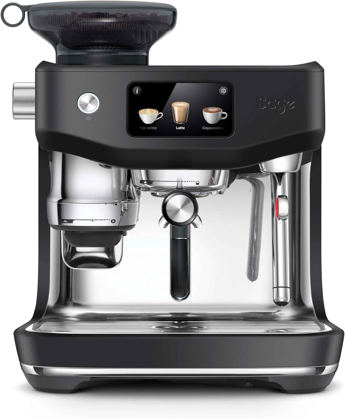 Machines à café automatiques Sage | 1600 W, Noir/Argent – The Oracle Jet - Machine Expresso à Porte-Filtre
