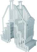 Échelles de piscine Habitat et Jardin – Blanc | Escalier Double pour Piscine Bruno avec Porte de sécurité pour Enfant