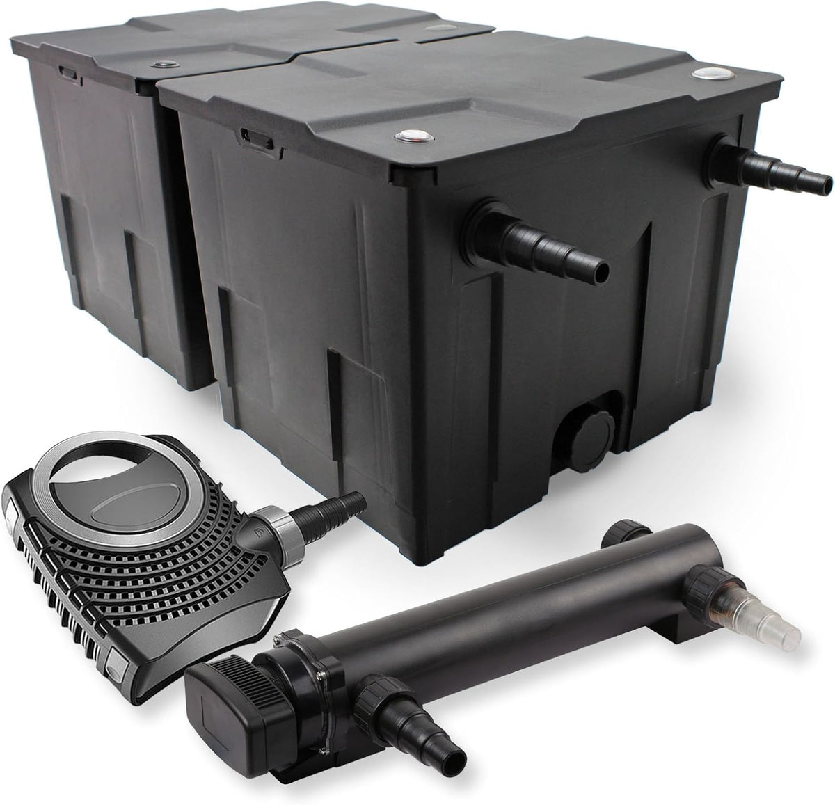 SunSun Pompes, 60000 L – 10000l | 80 W, 36 W – Noir | Kit complet: CBF-350B Filtre de bassin jusqu'à Biologique