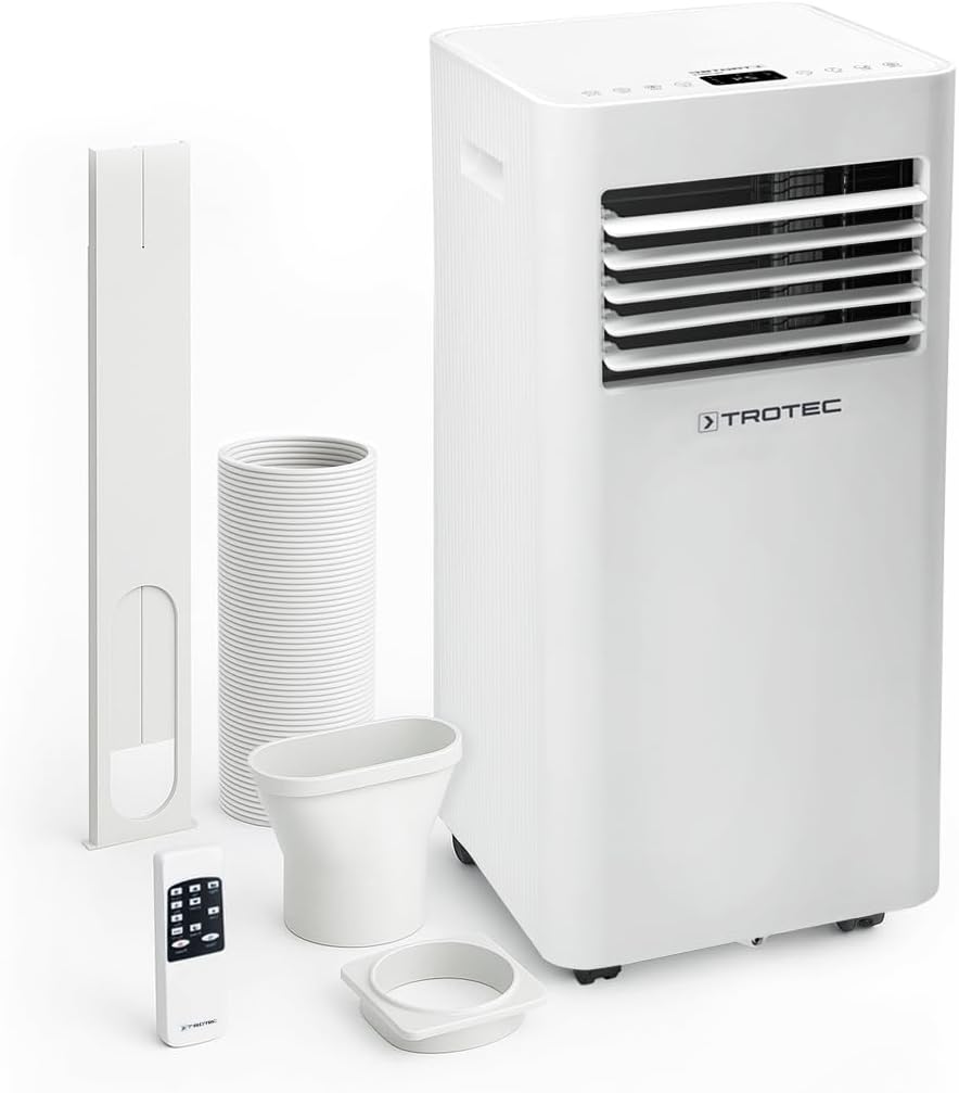 climatiseur portable TROTEC – 9000 BTU | 34 m, Blanc – PAC 2620 E Climatiseur mobile connecté 3 en 1- - pour ² - climatiseur