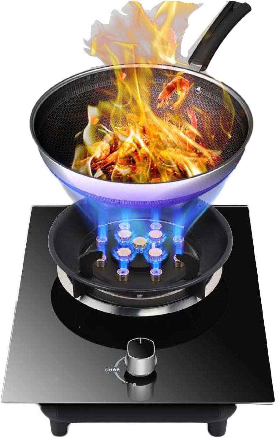 Tables de cuisson XLTFUC | 33 Cm, 7,2 KW – Noir | Cuisinière À Gaz Intégrée, Fonction De Temporisation De Feu À Treize Cavités