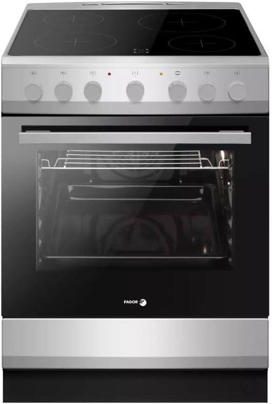 Cuisinières Fagor Commercial | Noir/Argent, FAGOR Cuisiniere vitroceramique FACV3004S