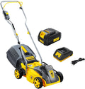 tondeuse à gazon Nemura – 40 V | 30 L, 32 cm – 4 Ah | Jaune/Noir/Gris