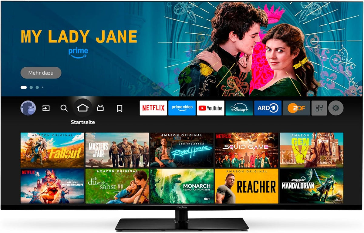 téléviseur MEDION | 55 Pouces, 138,8 cm – Noir | ( ) Television (Fire TV, 4K Smart – Dolby Vision HDR | Dolby Atmos