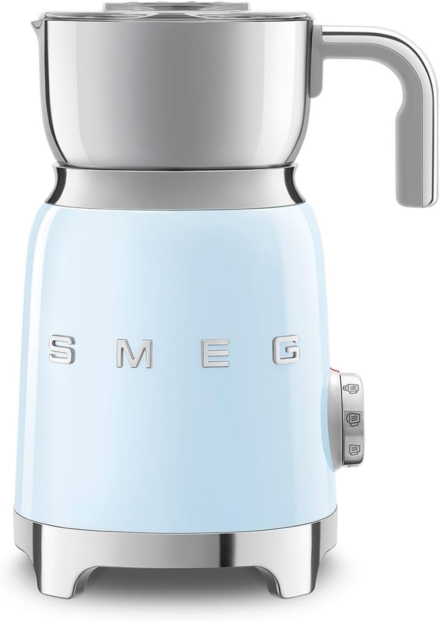 Mousseurs à lait automatiques Smeg | 600 ml, 500 W – Bleu Azur | Mousseur à Lait Multifonction MFF11PBEU, Système à Induction
