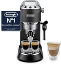 machine à café De'Longhi – cafetière | 15 cm, Noir/Argent – Dedica Style - Perfetto Machine à Expresso Compacte
