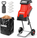 EWORK broyeur, 4,5 cm – Rouge/Noir | comprend 2 lames supplémentaires pour branches, feuilles – brindilles