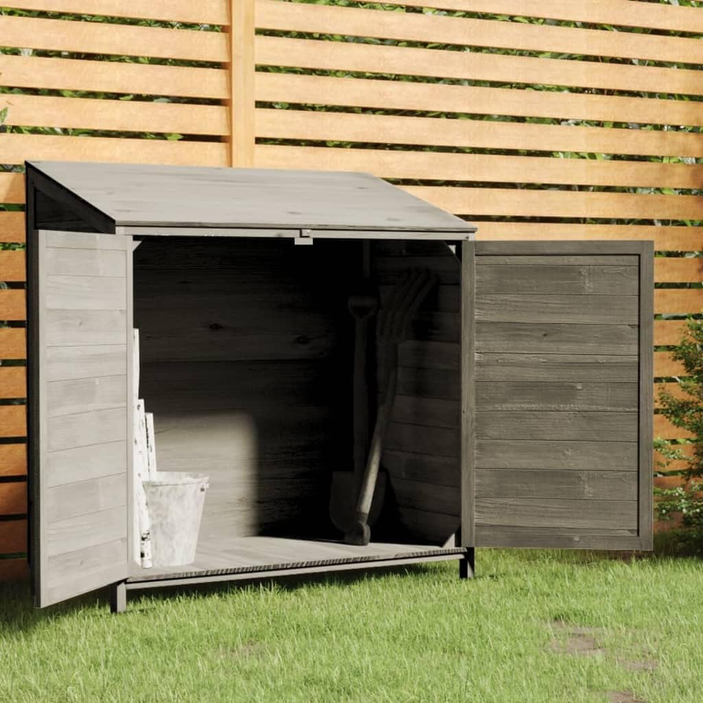 ShCuShan Abris de jardin, 102 x 52 x 112 cm – Anthracite | Abri de jardin pour outils, cabane en tôle d'acier avec toit incliné