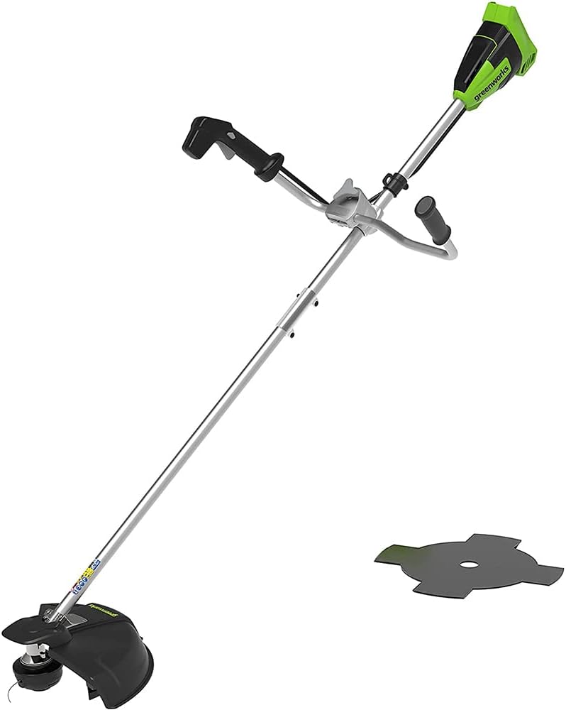 débroussailleuse Greenworks – 40 cm | 2 mm, 25 cm – 40 V | Noir/Vert/Argent, GD40BCB à Batterie avec Moteur Sans Balai