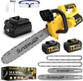 tronçonneuse SundpeyPRO | 30,5 cm, 40,6 cm – Jaune/Noir/Argent | sans fil de et alimentée par batterie, moteur sans balais