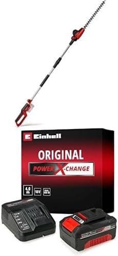 Einhell Outillage de jardin motorisé, 18 V – 4,0 Ah | Rouge/Noir, poignée Principale orientable