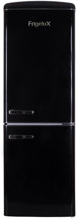 réfrigérateur FrigeluX | frigo, 244 L – rouge | crème et noir, Combiné Retro Vintage Noir CB255RNA++