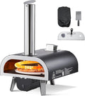 VEVOR four à pizza, 685 x 390 x 665 mm – 305 mm | Noir (pulvérisé), d'Extérieur – Four à Granulés de Bois Portable