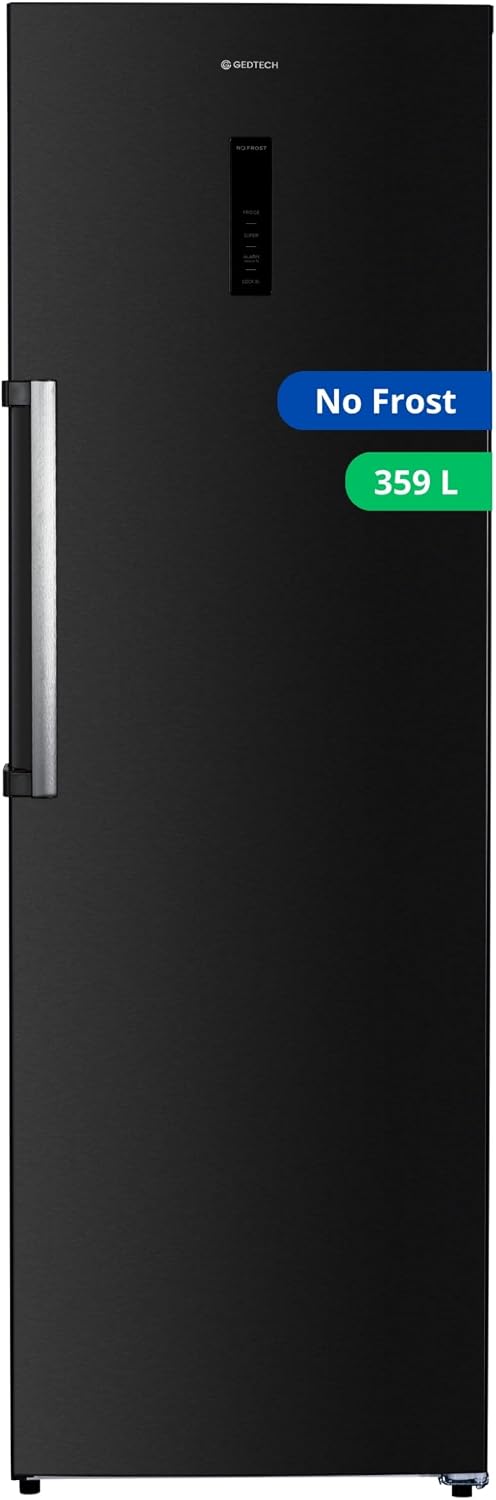 réfrigérateur GEDTECH – frigo | 359 L, Noir – simple GSP359NFDX - No Frost - Dark Inox