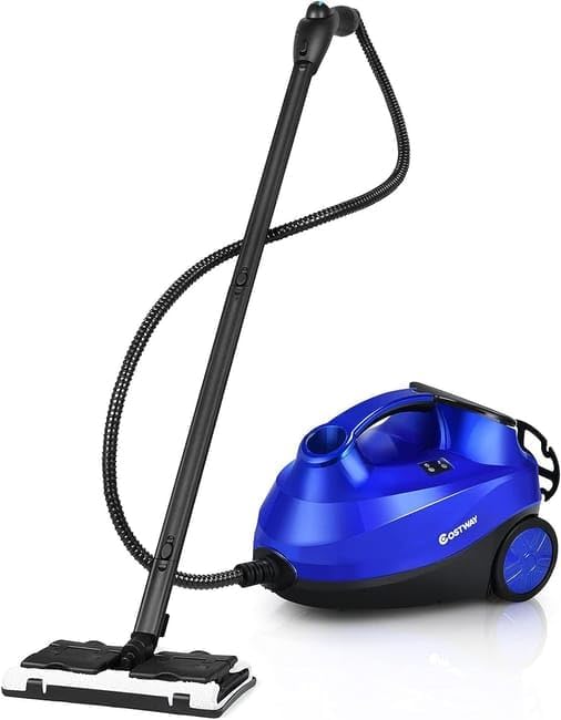 COSTWAY nettoyeur vapeur, 2000 W – 1,5 L | Bleu/Noir, Haute Pression avec 19 Accessoires