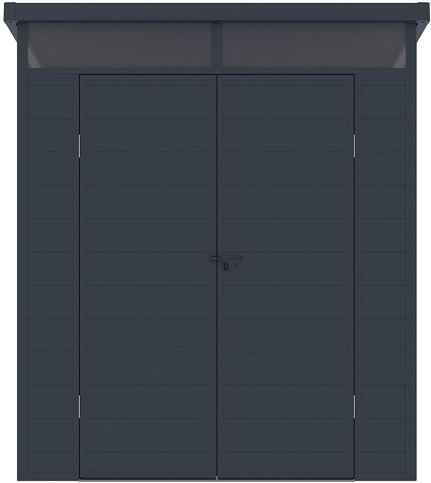 Abris de jardin Vente – 3,65 m | Gris Anthracite, Abri de Jardin en résine ² avec Plancher - MINARO