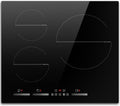 table de cuisson DELITEER | plaque de cuisson, 60CM – 6500 W | 230 V, Noir – Plaque Induction 3 Feux | Plaque Cuisson Induction Encastrable
