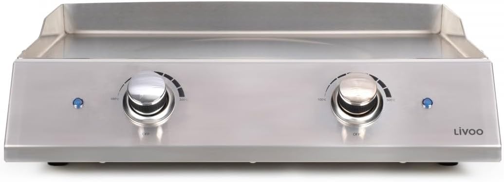 Livoo plancha, 51x36 cm – 2800w | Argent, Électrique - DOC302