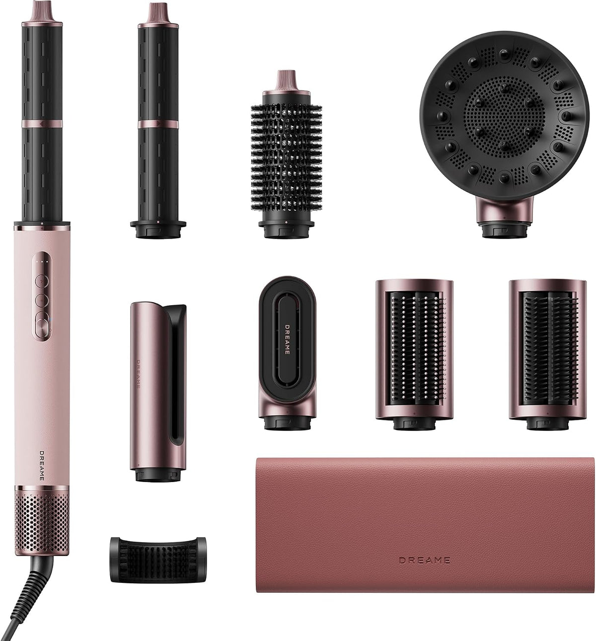 Brosses électriques et soufflantes dreame – Rose/Noir | AirStyle Era, Appareil de coiffure multifonctionnel