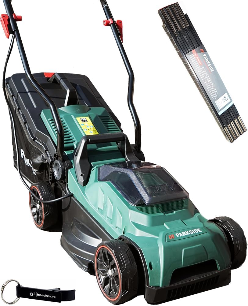 tondeuse à gazon HEADNMORE | 20 V, Vert/Noir/Rouge