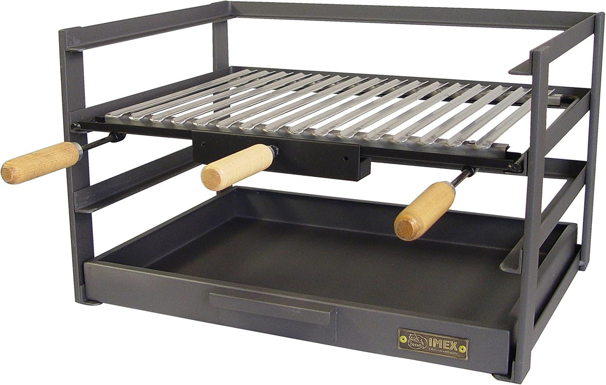 IMEX EL ZORRO fumoir, 57 x 41 x 35 cm – Noir | 71478.0 tiroir Barbecue avec grille