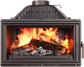 OutInFire Cheminées électriques, 13,5 kW – Noir | Insert de cheminée à bois en fonte - W15 ( ) ECO