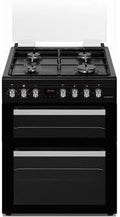 Cuisinières Schneider | 60 cm, Noir – Cuisinière gaz 4 brûleurs et double four