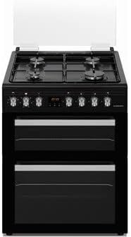 Cuisinières Schneider | 60 cm, Noir – Cuisinière gaz 4 brûleurs et double four