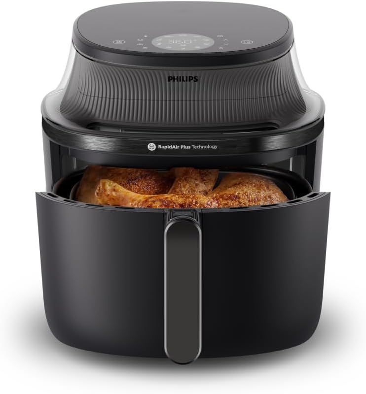 friteuse à air chaud Philips – 6.2 L | Noir, Airfryer Série 3000 - Air Fryer – Fenêtre de cuisson | Technologie RapidAir