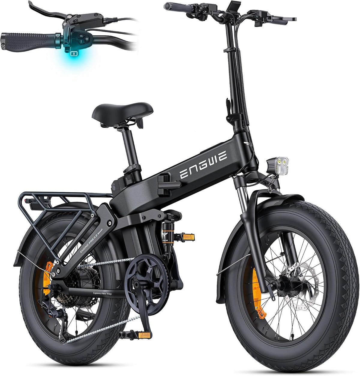 Cyclisme ENGWE – 48 V | 15 Ah, Noir – E Bike Vélo Pliable | Batterie Jusqu'À 130 km, Engine Pro 3.0 Boost