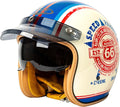 Casques jet AEZXSHOP – Bleu/Blanc/Rouge/Noir/Marron | Casques Ouvert Classique Demi-Casque Hommes